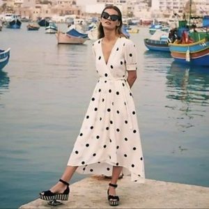 Anthro Maeve Breanna Polka Dot Dress EUC 16